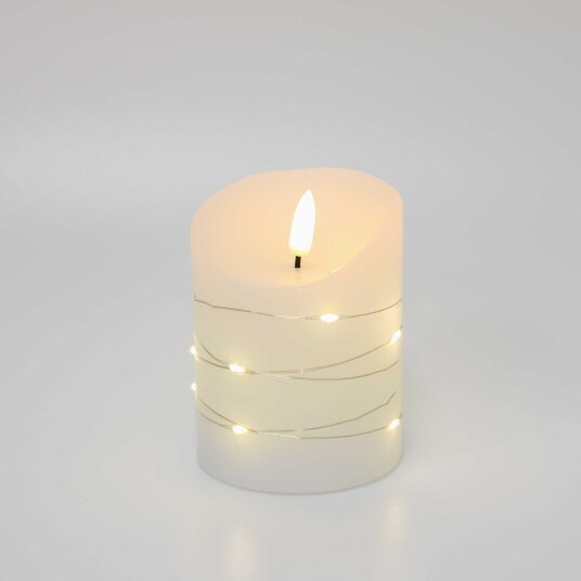 Ledlife LED Blokklys med lyslenke 10cm høy flammeeffekt Ø7,5cm fungerer m. fjernkontroll ekte stearin Ledlife LED Blokklys med lyslenke 10cm høy flammeeffekt Ø7,5cm fungerer m. fjernkontroll ekte stearin