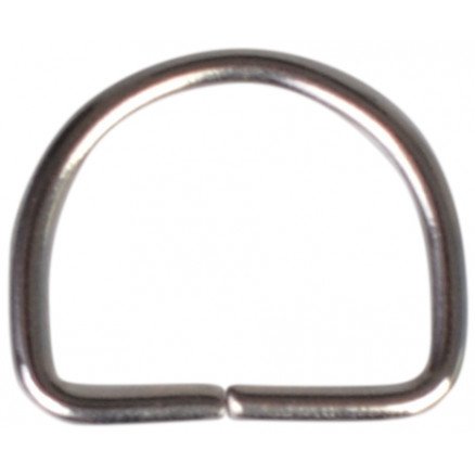Læderiet D ring nikkel 20 mm 1 stk