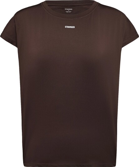 STRONGER Drop T Shirt Brown XS STRONGER Drop T Shirt Brown XS