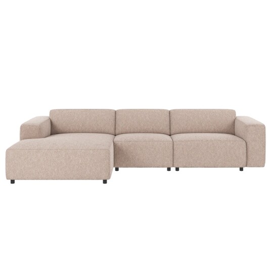 Rowico Home Willard Sofa 4-pers. m. chaiselong, Venstre, Lys beige stoff   Unoliving