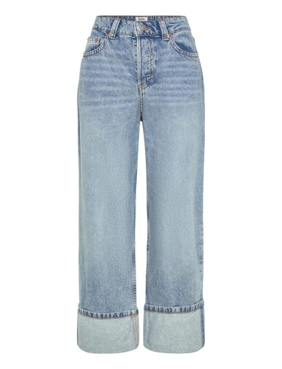Monki Peggy Low Rise Loose Baggy Leg Jeans Blue 23 x 32