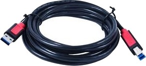Usb Kabel A Hann Til B Hann 18 M Usb30 Svart Synergy 21