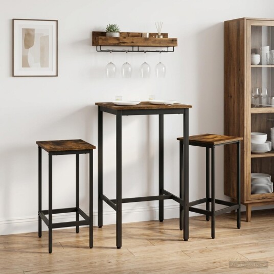 vidaXL Barstol 2 stk. Røkt Eik 40 x 32 x 74 cm Konstruert tre vidaXL Barstol 2 stk. Røkt Eik 40 x 32 x 74 cm Konstruert tre