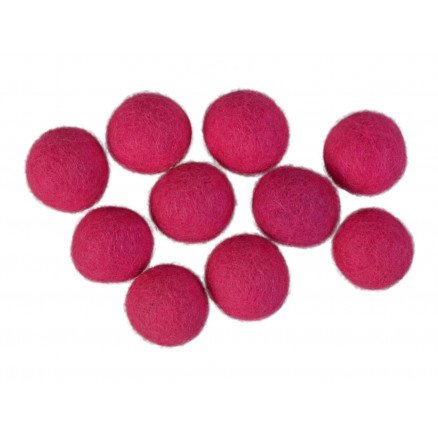 Creafelting Ullkuler Filtkuler 20mm Pink P3 10 stk