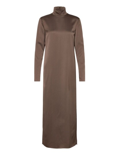 Filippa K Turtleneck Satin Dress Brown 38 Filippa K Turtleneck Satin Dress Brown 38