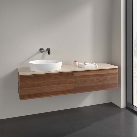 Villeroy & Boch  Antao Servantskap med 2 skuffer 160x50x36 cm u/lys Valnøtt/Crème