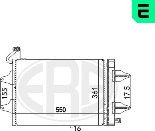ERA 667017 Kondensator, klimaanlegg
