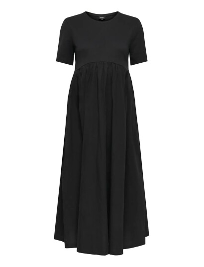Only Maternity Olmblomst S/S V Neck Calf Mix Dress Black S Only Maternity Olmblomst S/S V Neck Calf Mix Dress Black S