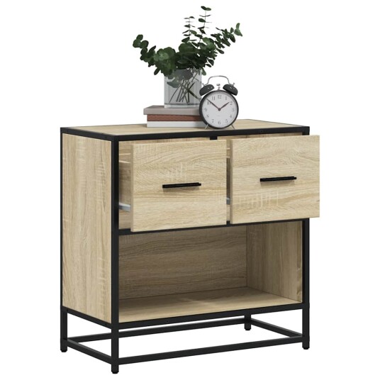  Nattbord sonoma eik 60x31x60 cm konstruert tre og metall 8721102837548