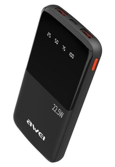 Awei P10K 10000 mAh 22.5W Svart