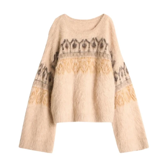 Line of Oslo Dame Strikkevarer Beige S