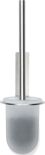 Nichba Design Toilet Brush   Brushed Stainless   Silver   ONE SIZE