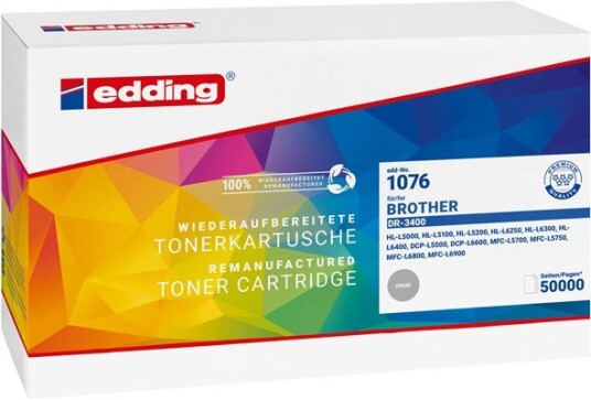 Edding Edd-1076 Svart Tromme Erstatter Bror Dr-3400 18-1076 Edding Edd-1076 Svart Tromme Erstatter Bror Dr-3400 18-1076