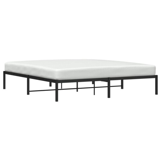  Sengeramme i metall svart 183x213 cm