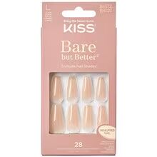 Kiss My Face Bare but Better Nails Nude Drama  28 pcs 