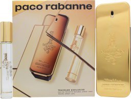 Paco Rabanne 1 Million Gavesett med 100ml og 20ml EDT - Treaktig Parfyme for Menn Paco Rabanne 1 Million Gavesett med 100ml og 20ml EDT - Treaktig Parfyme for Menn