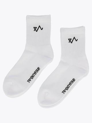 Twentyfour & Sportsokk Mid 2 pakk Hvit 39 42