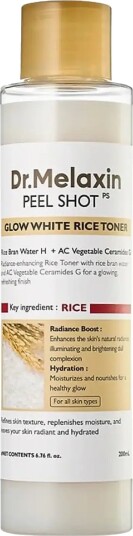 Dr.Melaxin Peel Shot Glow White Rice Toner 200ml Dr.Melaxin Peel Shot Glow White Rice Toner 200ml
