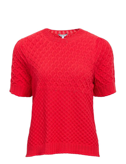 Object Objnoa S/S Re Knit Pullover Noos Red XS