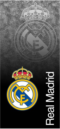 Licens Sort Real Madrid håndkle 100% myk bomull badehåndkle 70x140 cm Licens Sort Real Madrid håndkle 100% myk bomull badehåndkle 70x140 cm