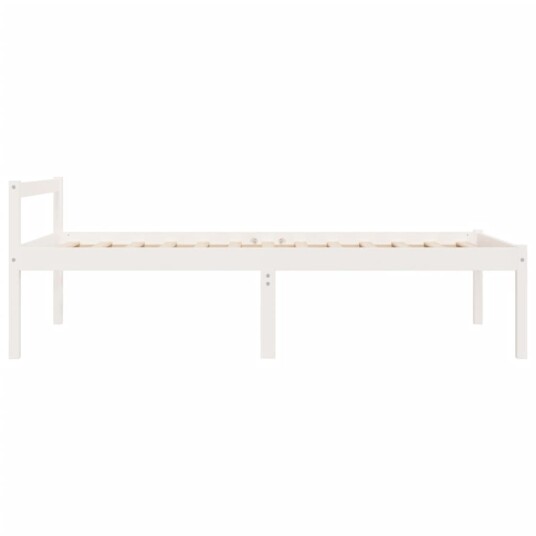 Seniorseng hvit 90x200 cm heltre furu