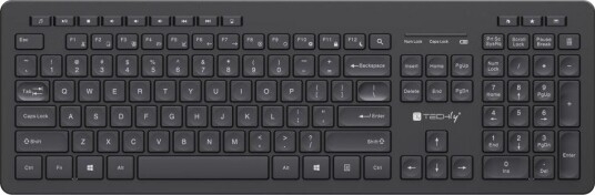 Techly ICTWC006-US Full Size Trådløst QWERTY Tastatur Svart