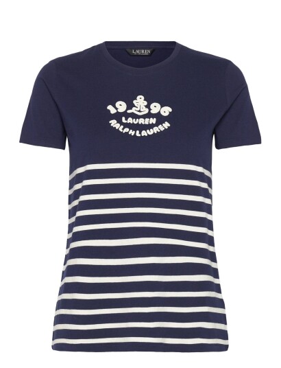 Lauren Ralph Lauren Cotton Jersey Knt T Shirt Navy L
