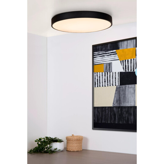 Lucide Unar Taklampe Ø50cm 3 step dim - Svart