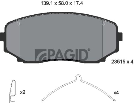 PAGID T2672N Bremseklosser PAGID T2672N Bremseklosser