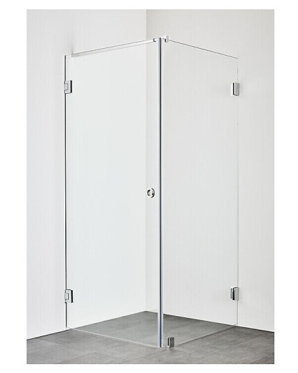 Hafa Infinity Combi Dusjhjørne 80x90 cm, Krom/Klarglass