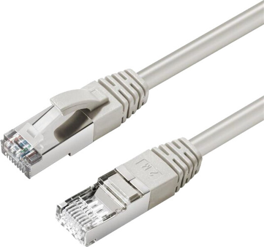 MicroConnect - Koblingskabel - RJ-45 (hann) til RJ-45 (hann) - 20 m - 6 mm - S/FTP - CAT 6a - halogenfri, innendørs, formstøpt, rund, uten hindringer - grå