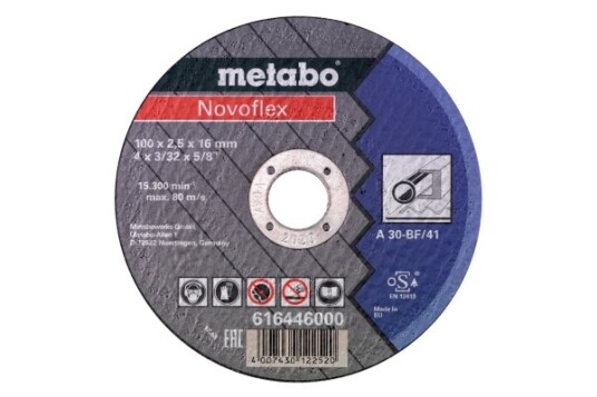 Metabo 616446000, Kutteskive, Flatt Senter, Stål, Metabo, 1,6 Cm, 10 Cm