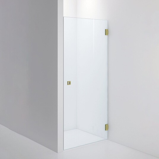 INR Iconic Nordic Rooms Dusjnisje ARC 2 Måltilpasset Brushed Brass / Klart Glass