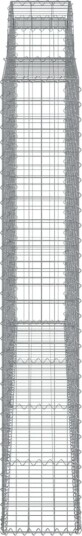 vidaXL Gabionkurver buede 2 stk 300x30x180/200 cm galvanisert jern