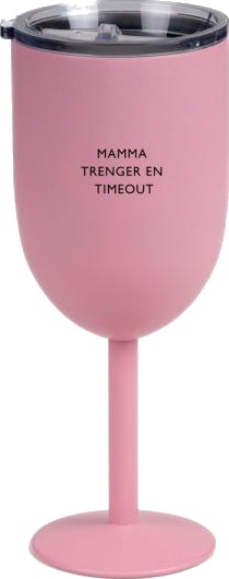 Pictureit   Termo vinglass MAMMA TRENGER EN TIMEOUT 40 cl lys rosa