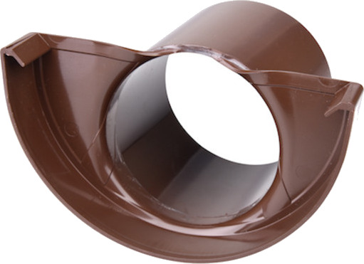 Plastmo endebunn 10" med Ø75mm tut, brun