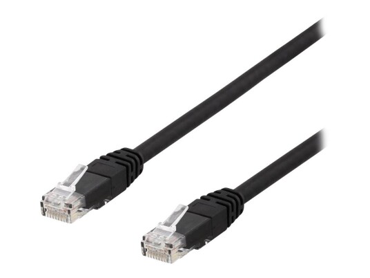 Deltaco 7m U/UTP Cat6a Koblingskabel RJ-45 Svart