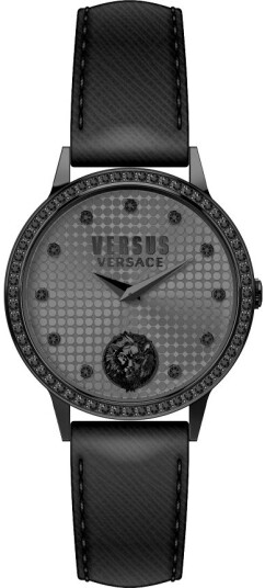 Versus by Versace Dameklokke VSP572521 Strandbank Crystals Grå/Lær