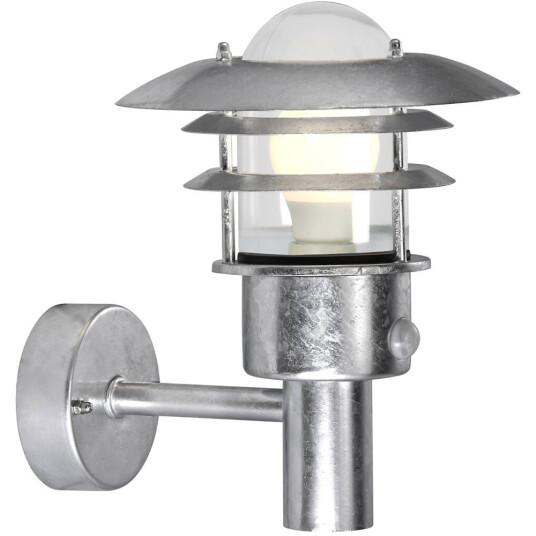 NORDLUX LØNSTRUP 22 VEGGLAMPE M/SENSOR IP44 E27 GALVANISERT STÅL NORDLUX LØNSTRUP 22 VEGGLAMPE M/SENSOR IP44 E27 GALVANISERT STÅL