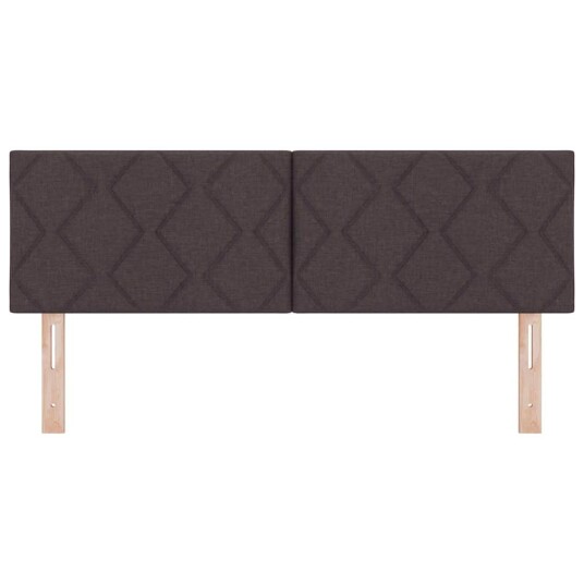 LED Hodegjerde Diamantblokker Design Mørk Brun 160 cm Stoff