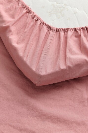 Ellos Home Stretchlaken Milly i vasket bomull Rosa Ellos Home Stretchlaken Milly i vasket bomull Rosa
