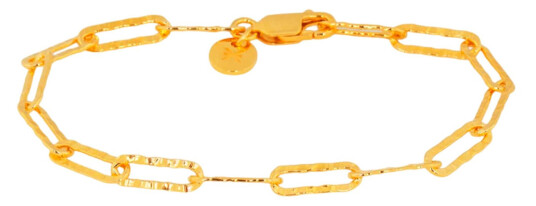 IX Studios Alpha Armbånd 22 kt. Gullforgylt sølv DMV0352GD17-19 cm - Unisex - 925 sterling silver IX Studios Alpha Armbånd 22 kt. Gullforgylt sølv DMV0352GD17-19 cm - Unisex - 925 sterling silver