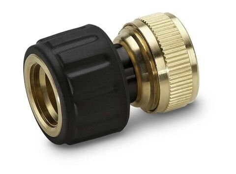 Krcher Slangetilkobling i messing 3/4" med Aquastop