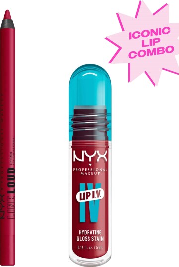 NYX PROFESSIONAL MAKEUP Stain & Shine Duo Lip Combo 15 Goal Getter + 0
