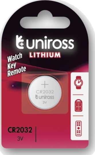 Uniross Lithium CR2032 1-pakning Uniross Lithium CR2032 1-pakning