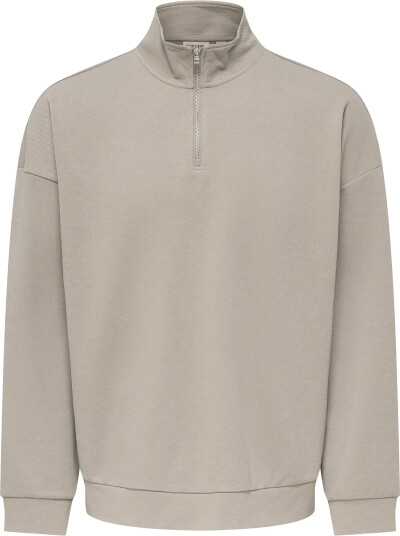 ONLY & SONS Onsnewkodyl Ovz Ls Halfzip High Neck Vd Beige M