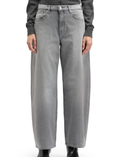 7 For All Mankind Bonnie Curvilinear Steel - Grey - 26 x 30