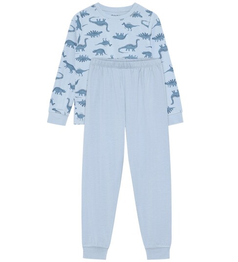 Minymo Pyjamas Ls Set Aop Blue 122 Minymo Pyjamas Ls Set Aop Blue 122