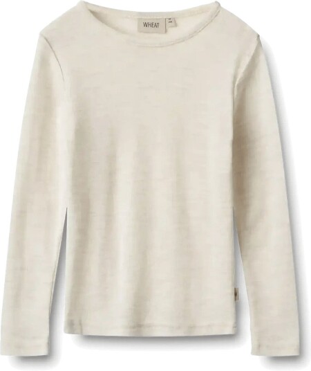 Wheat Wool T Shirt L/S Alfie EGGSHELL MELANGE 104