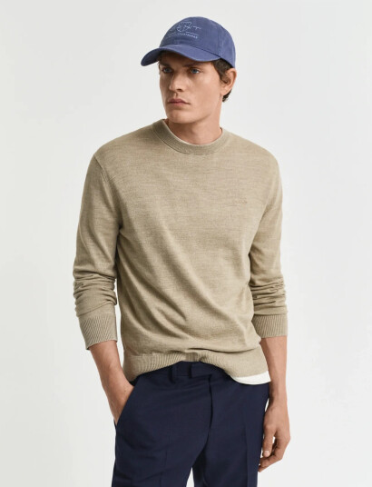 GANT Sunfaded C-Neck - Beige - XXXL